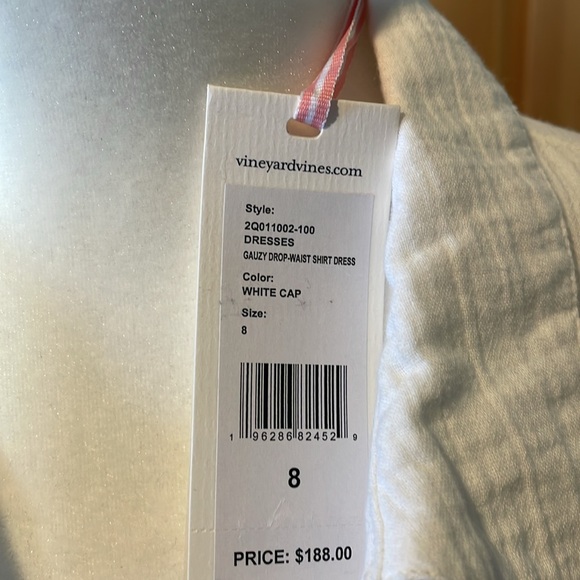Vineyard Vines gauzy cotton drop waist shirt dress - Picture 8 of 13